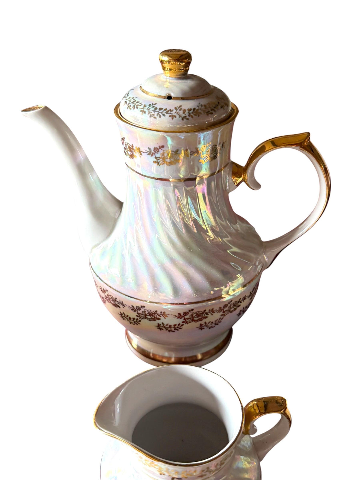 1910 - 1920s,  East Germany, Late Jugendstil Early Art Deco Iridescent Porcelain Tea Coffee Set – 36 Piece complete ddr antique service