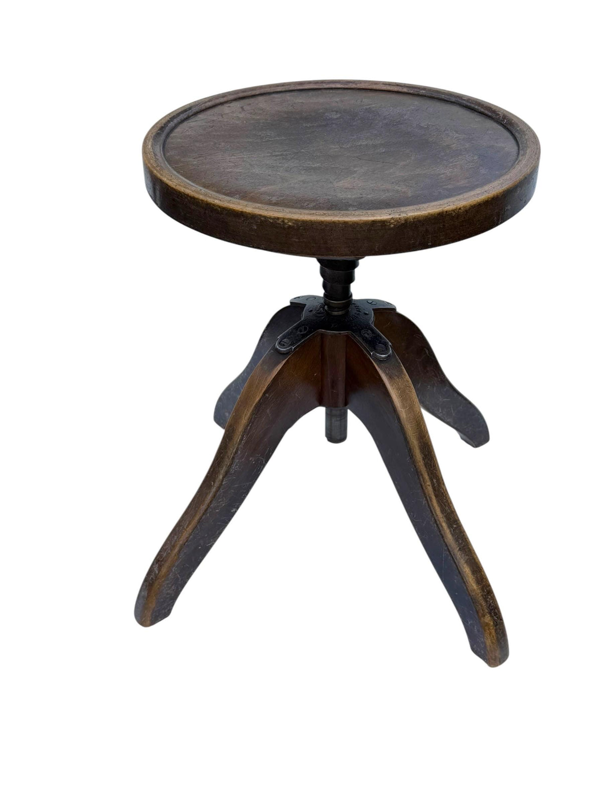 Adjustable Art Deco Atelier Stool by Stoelcker, Germany, 1930s designer  gallery kruk bombenstabil pufferdreh art deco trapeze chair