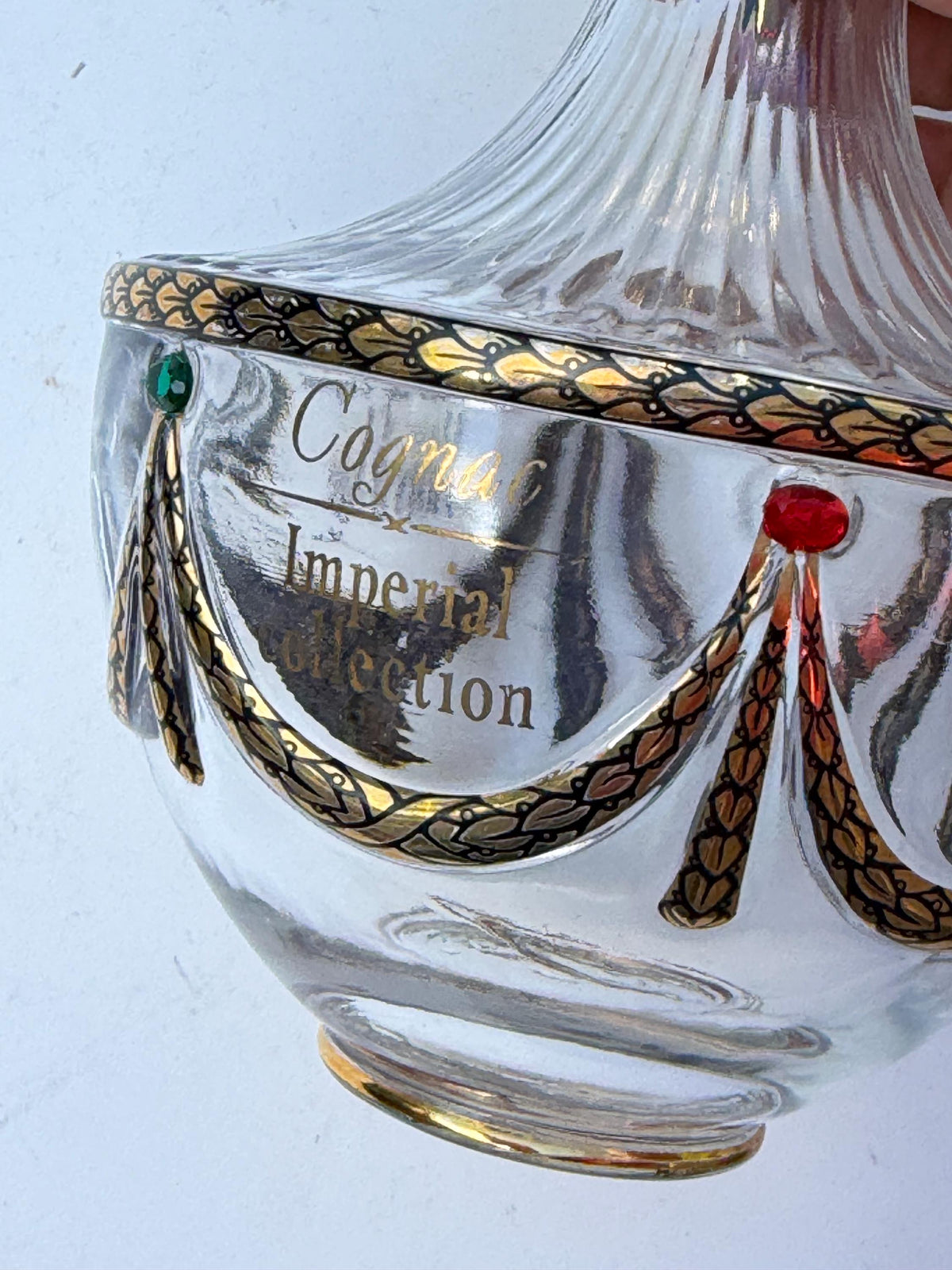 Imperial Faberge Collection Grande Champagne Cognac Decanter with POLS  Lilly  POTTEN Stopper
