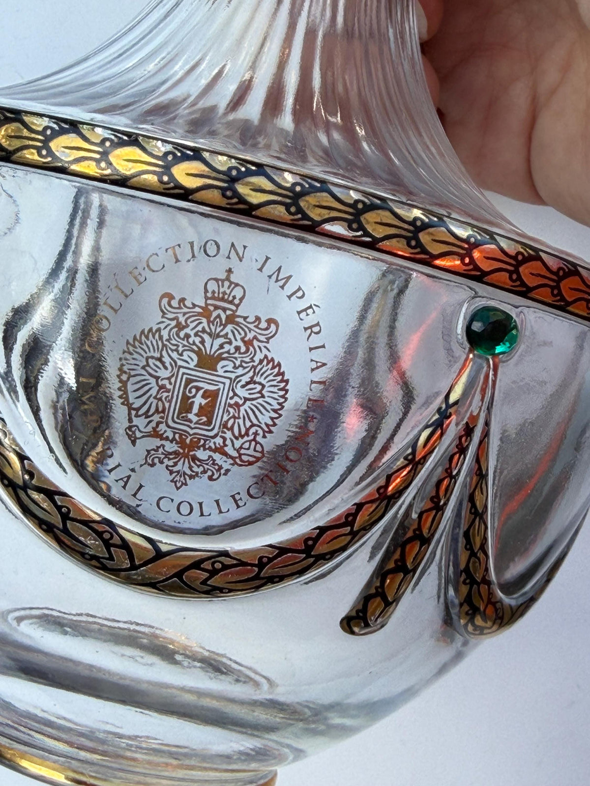 Imperial Faberge Collection Grande Champagne Cognac Decanter with POLS  Lilly  POTTEN Stopper
