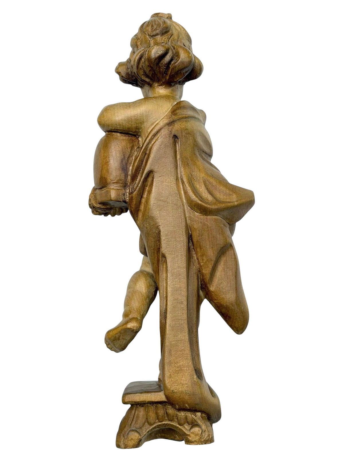 19 th bavarian Putto figure antique lovely handcarved wood angel