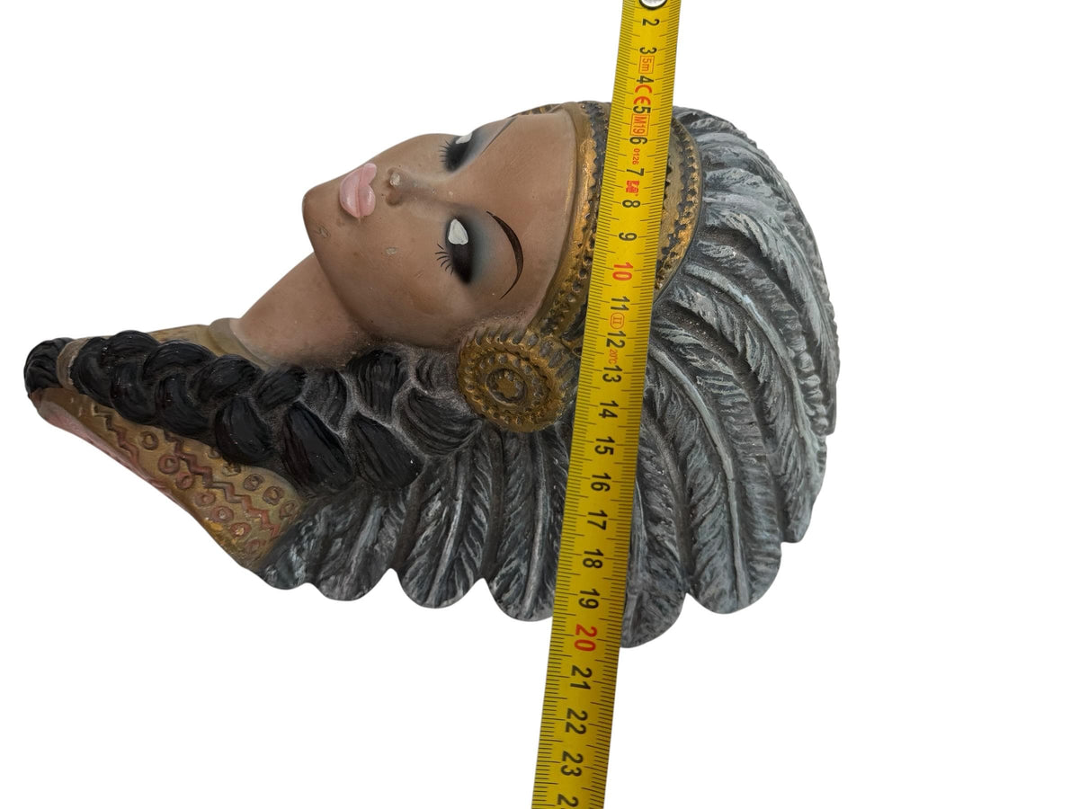 Mid-Century Alex MDGM Native American Woman Wall Bust – Tretchikoff  c.1960 wall ornament