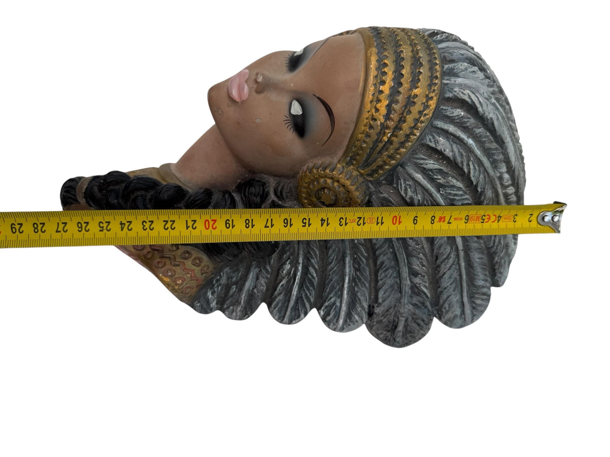 Mid-Century Alex MDGM Native American Woman Wall Bust – Tretchikoff  c.1960 wall ornament