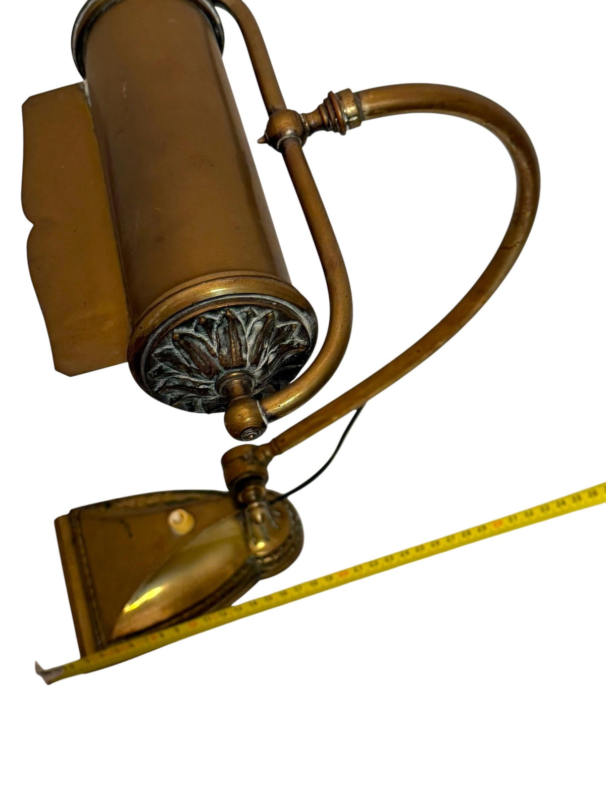 Antique French Brass bronze Adjustable Desk Lamp, Art Nouveau, circa 1900–1920 Notary banking