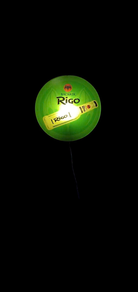 Vintage Bacardi Rigo Advertising Wall Light 57 cm – Bar Sign Lamp 1990s–2000s Lichtreclame light commercial - gameroom lamp