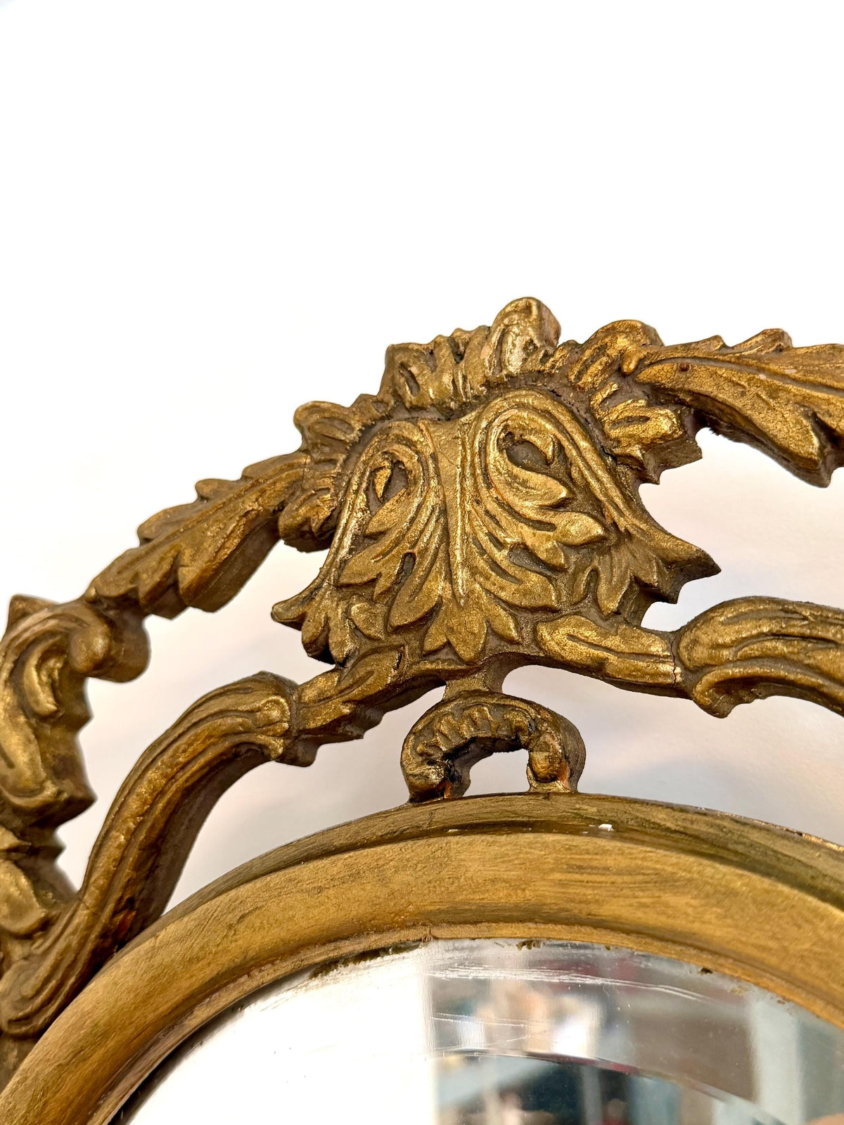 XL Art Nouveau period  Gold Gilt Antique Mirror, ca 1900-1920 furniture 74 cm