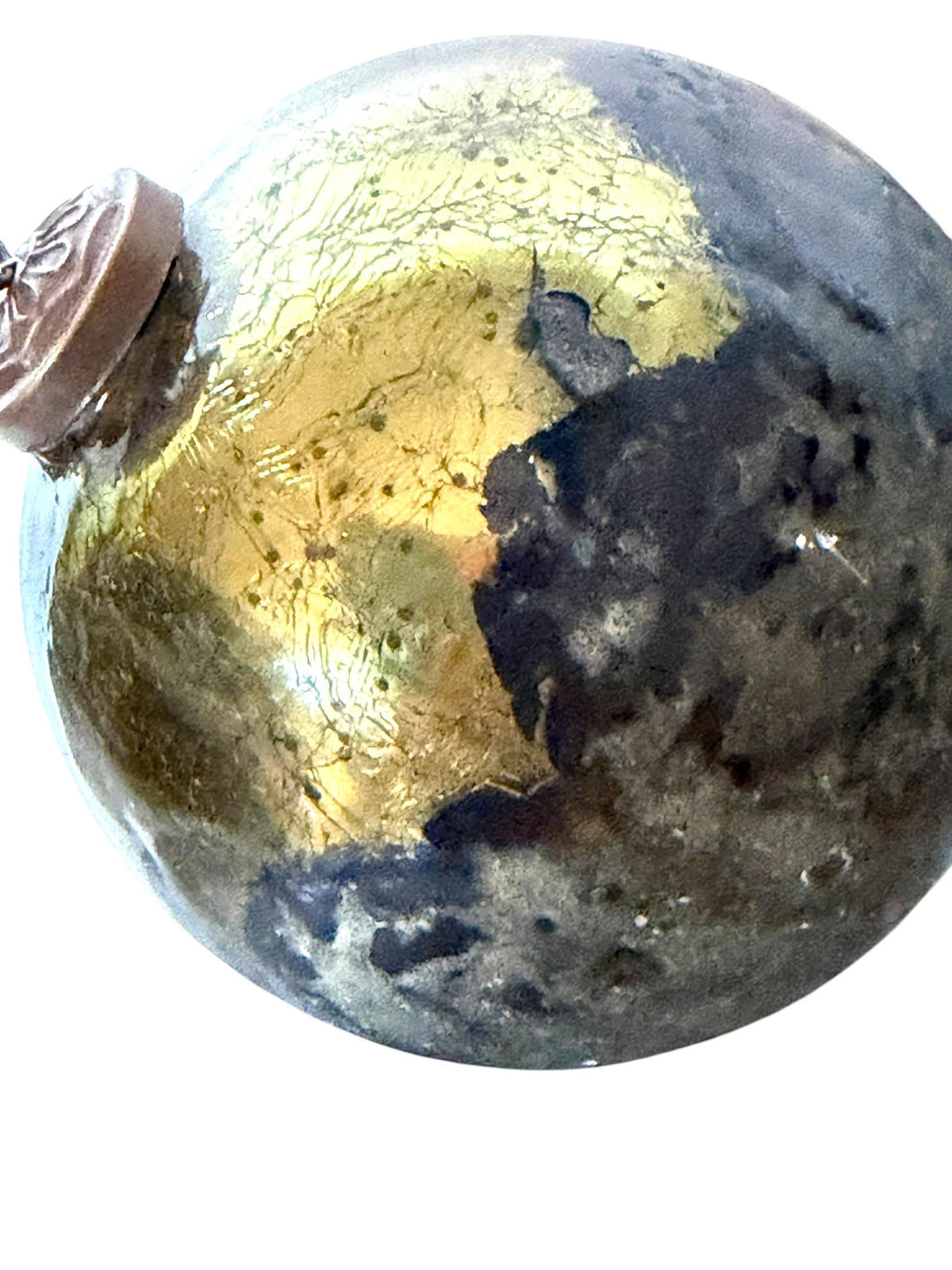 Set of 6 Antique Heavy Glass murano Christmas Baubles bola del vidro