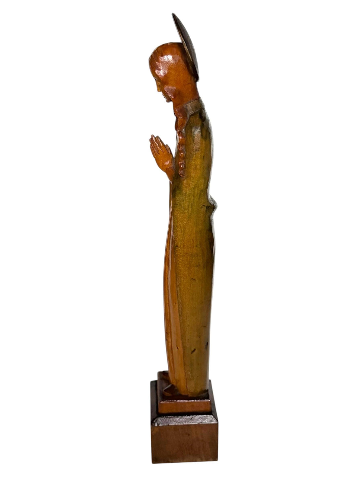 German Carved Wooden Madonna Virgin Mary Sculpture 1920s 1930s Religious Statue