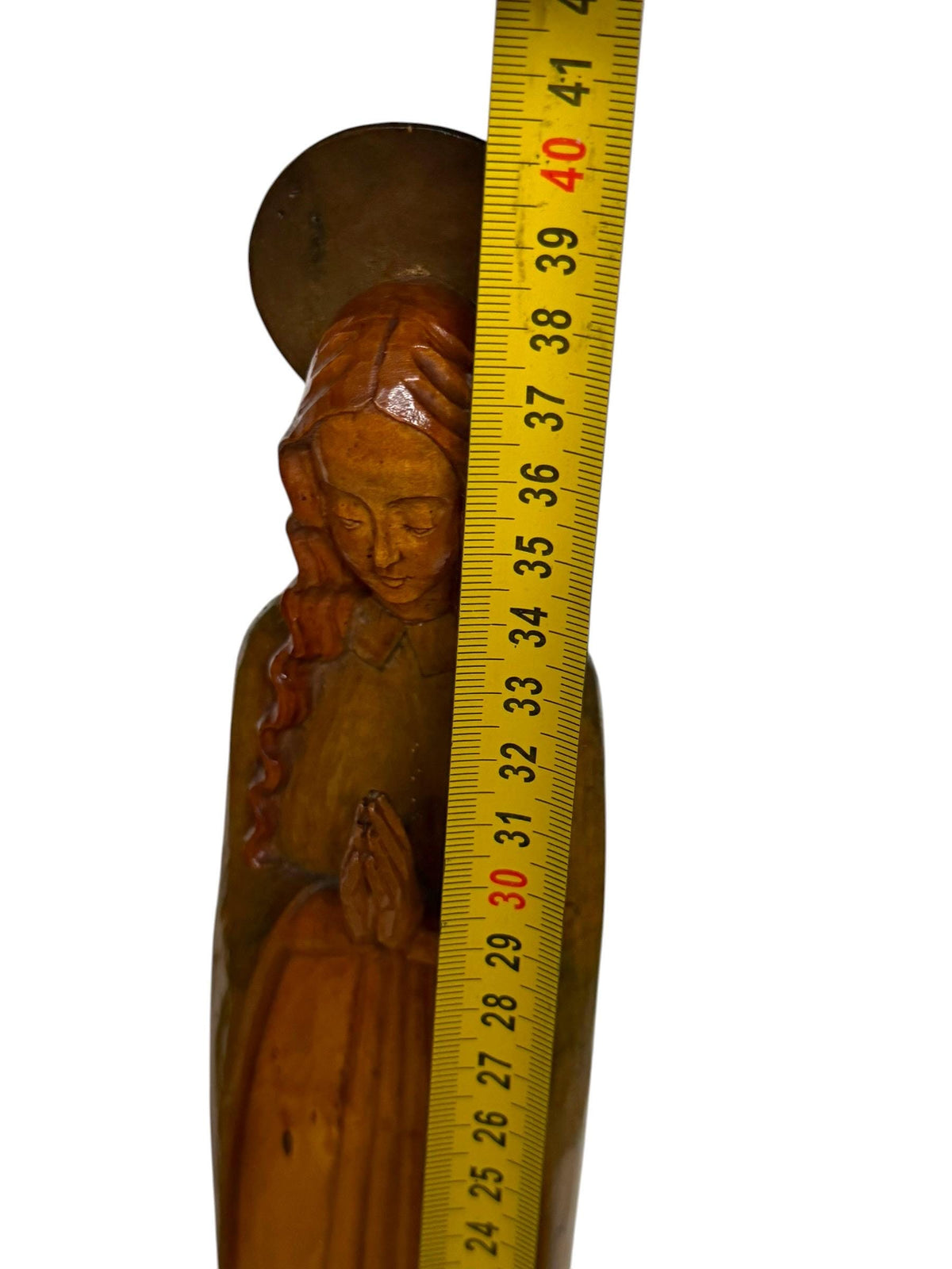 German Carved Wooden Madonna Virgin Mary Sculpture 1920s 1930s Religious Statue