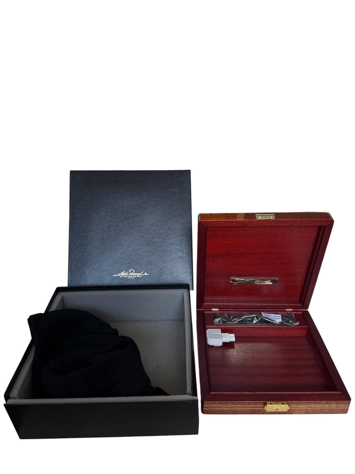 Vintage Michel Perrenoud Swiss Mahogany Cigar travel Humidor Le Virtuose du Bois Original Box