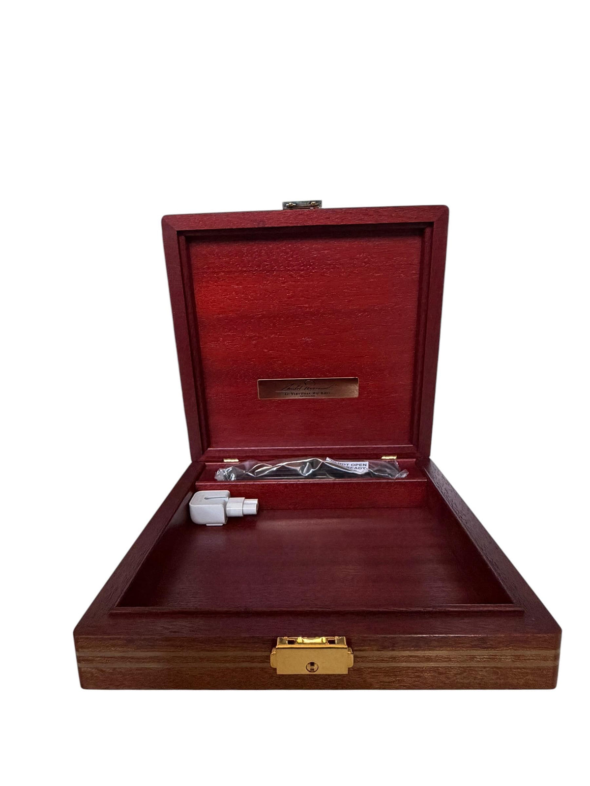 Vintage Michel Perrenoud Swiss Mahogany Cigar travel Humidor Le Virtuose du Bois Original Box