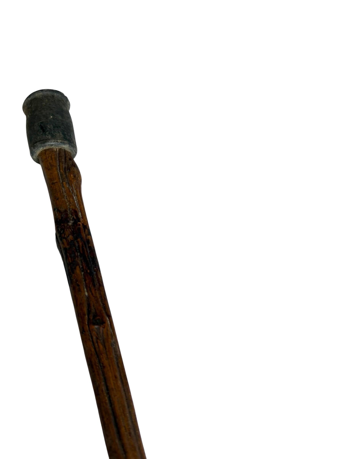 antique walking cane stick with cow , european collection, gentlemen's flannel stick. Wandelstok