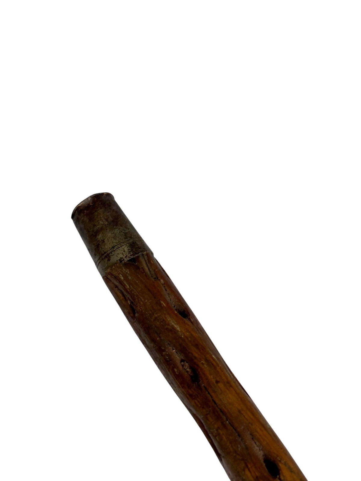 antique walking cane stick with cow ornament , european collection, gentlemen's flannel stick. Wandelstok