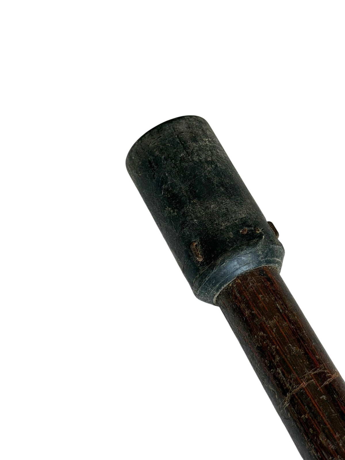 antique walking cane stick with  silver, marked, european collection, gentlemen's flannel stick