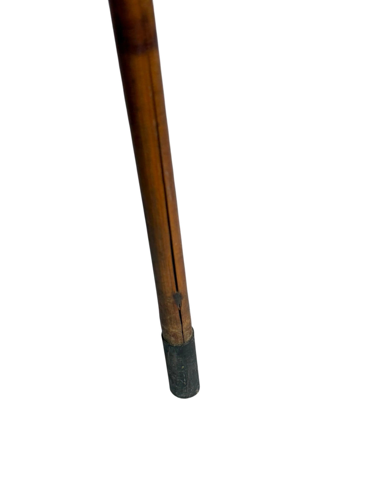 antique walking cane stick with cow , France, french european collection, gentlemen's flannel stick. Wandelstok