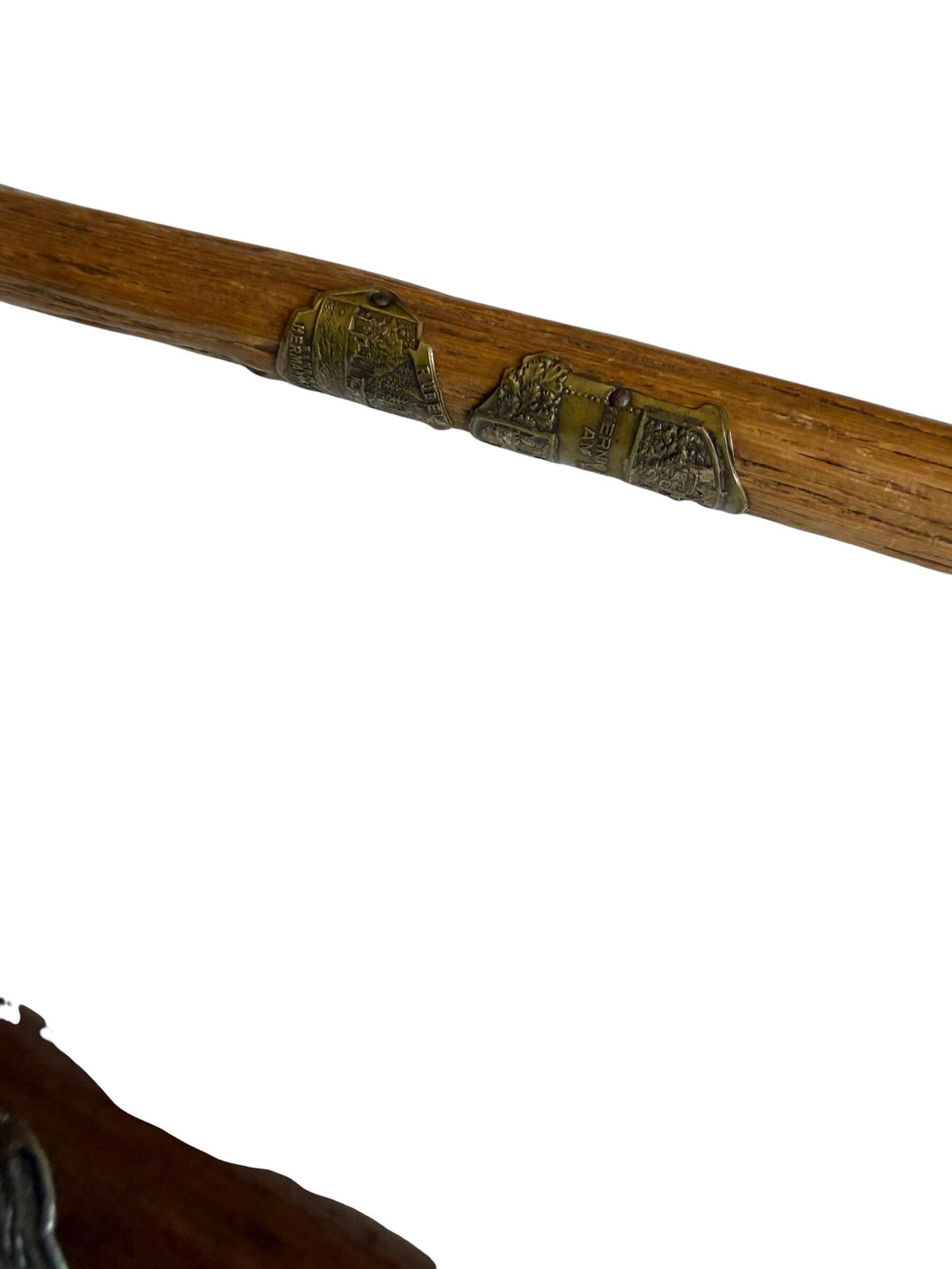 antique walking cane stick 3  , european collection, gentlemen's flannel stick. Mountain bavaria austria swiss early tourism