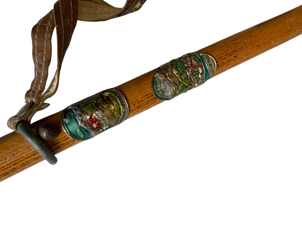 antique walking mountain pikhouweel stick switserland collection, gentlemen's flannel stick. Mountain bavaria austria swiss early tourism