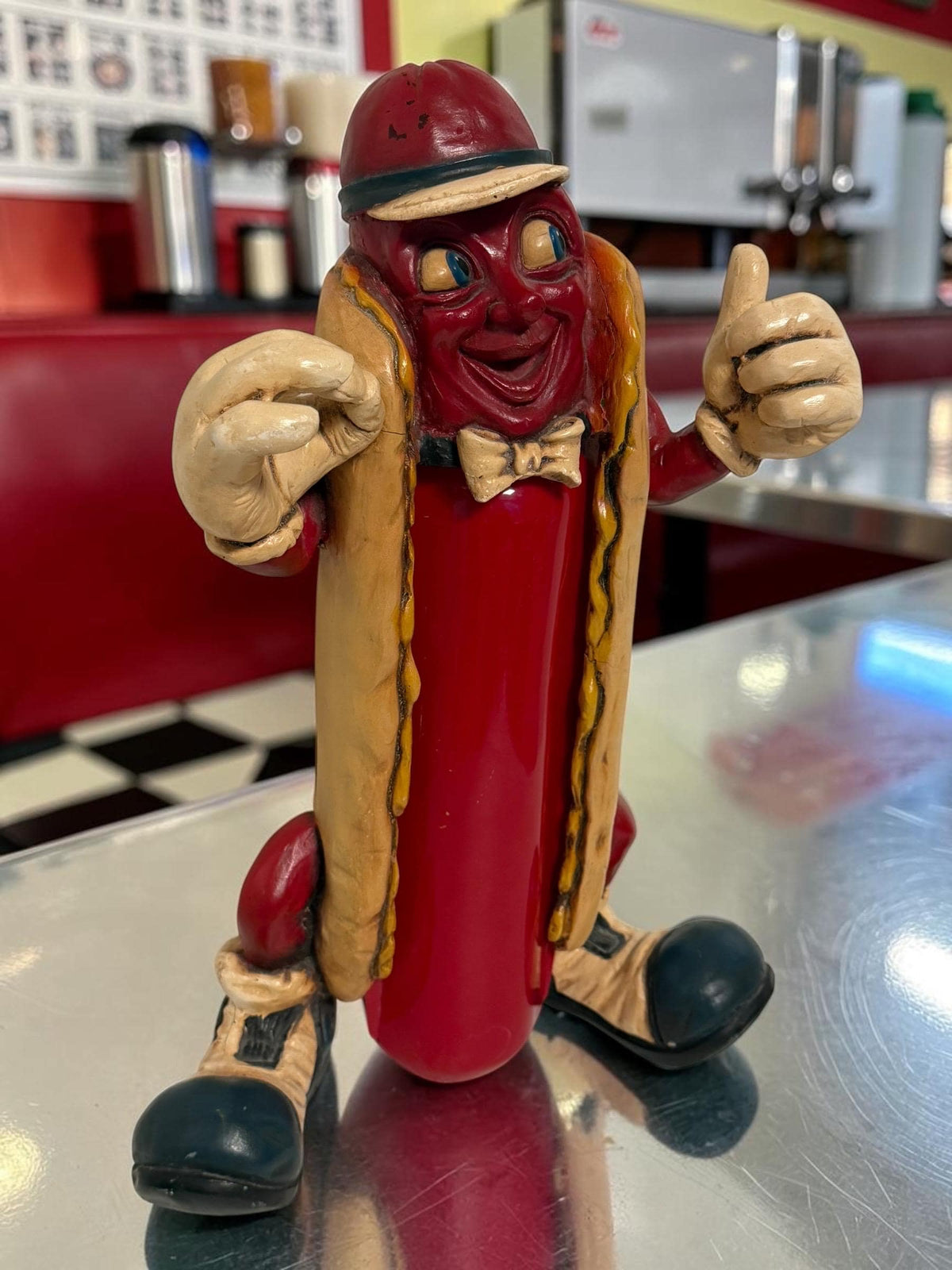 Hot Dog lamp Advertising Figure 49 cm Retro American Diner Restaurant Lamp sixties almost half meter! Vintage fastfood commercial table lamp