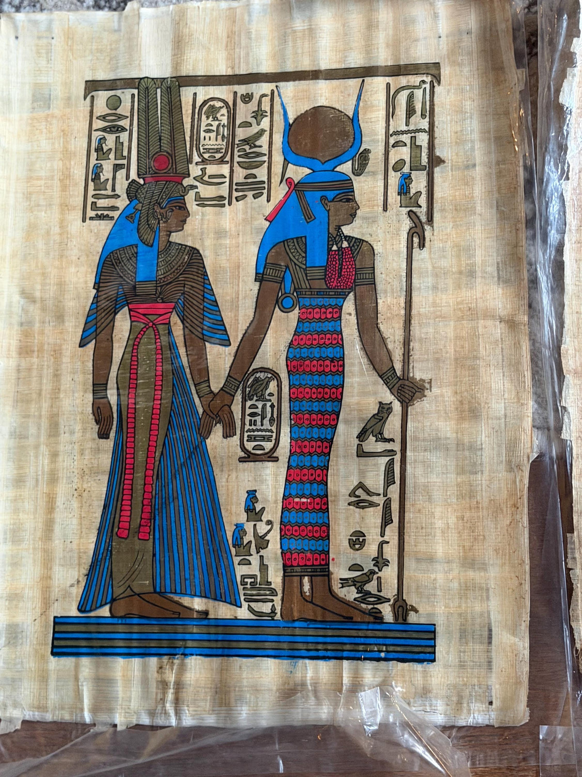 Papyrus schilderijen egypte 12 stuks