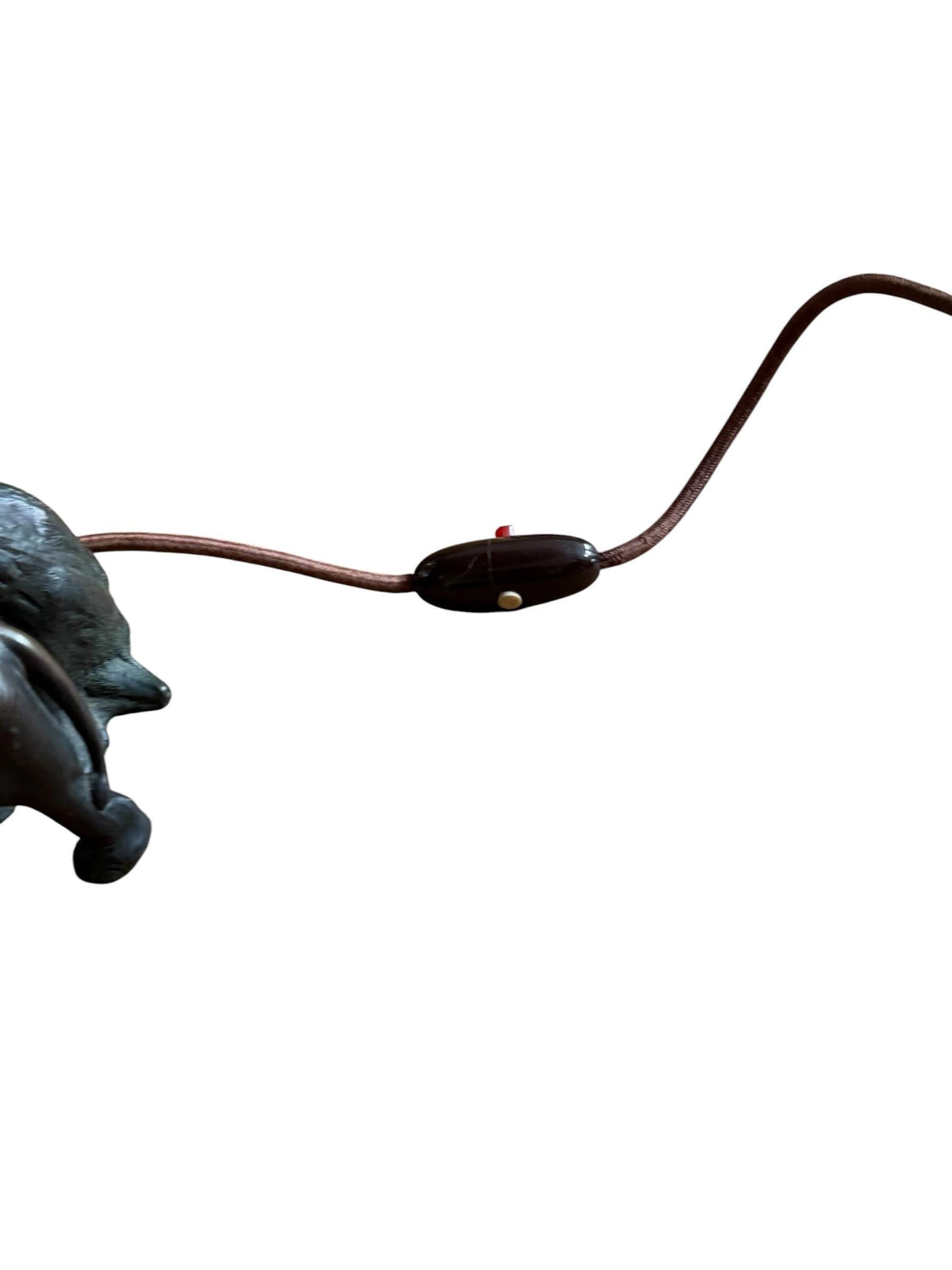 Antique schwarzwald Bronzed Metal Elephant Table Lamp, Black Forest, Germany, circa 1930, with Parchment Shade, Country House Decor