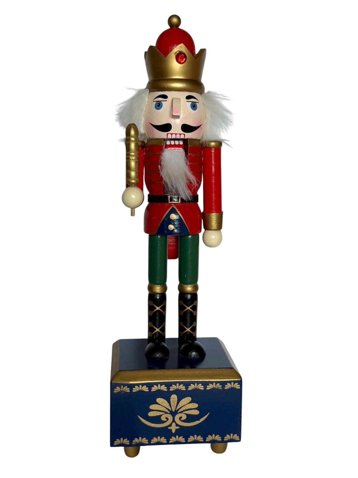 Musicbox Erzgebirge Wood Nutcracker, Hand-Painted Christmas Decor musical