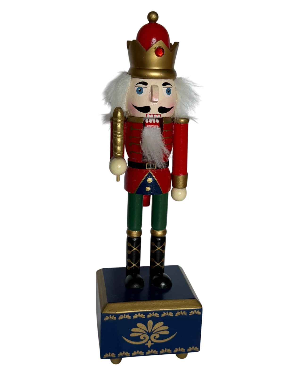 Musicbox Erzgebirge Wood Nutcracker, Hand-Painted Christmas Decor musical