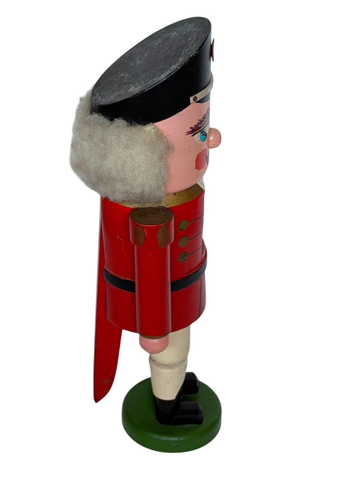 Antique Erzgebirge Wood Nutcracker, Hand-Painted Christmas Decor (31 cm, 1920s)