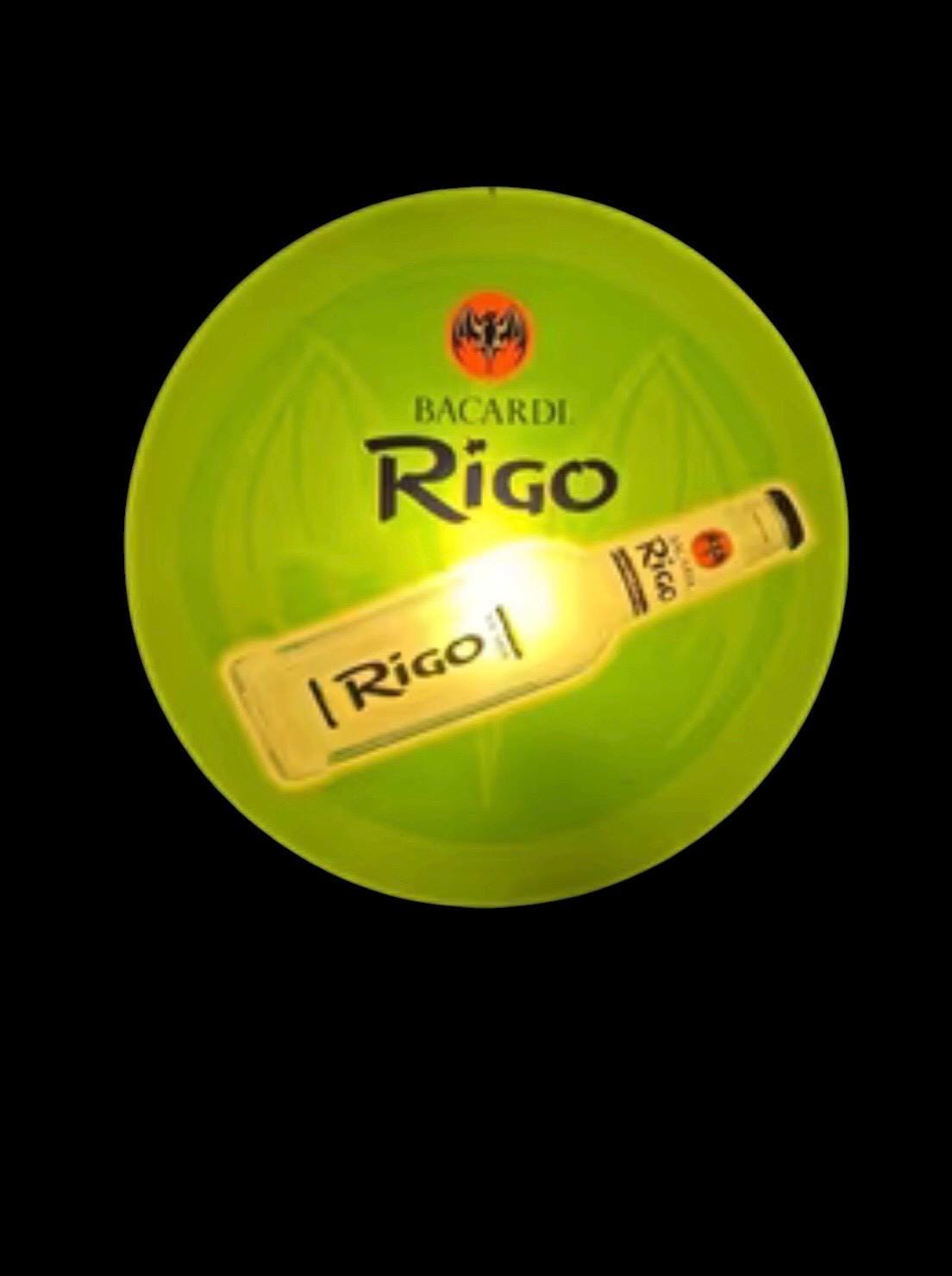Vintage Bacardi Rigo Advertising Wall Light 57 cm – Bar Sign Lamp 1990s–2000s Lichtreclame light commercial - gameroom lamp