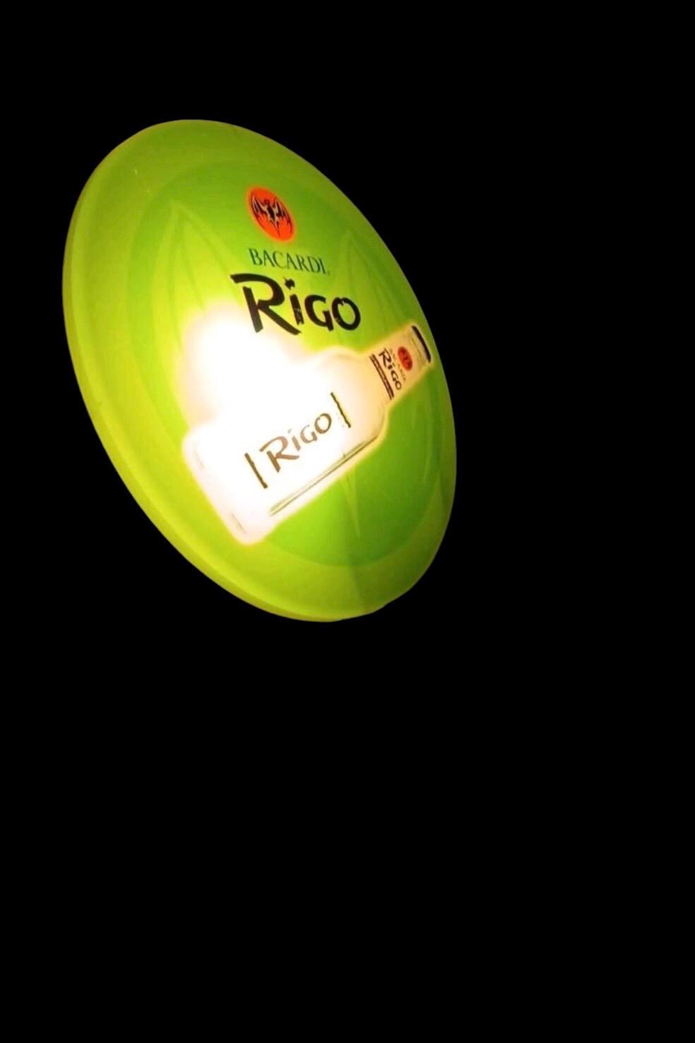 Vintage Bacardi Rigo Advertising Wall Light 57 cm – Bar Sign Lamp 1990s–2000s Lichtreclame light commercial - gameroom lamp