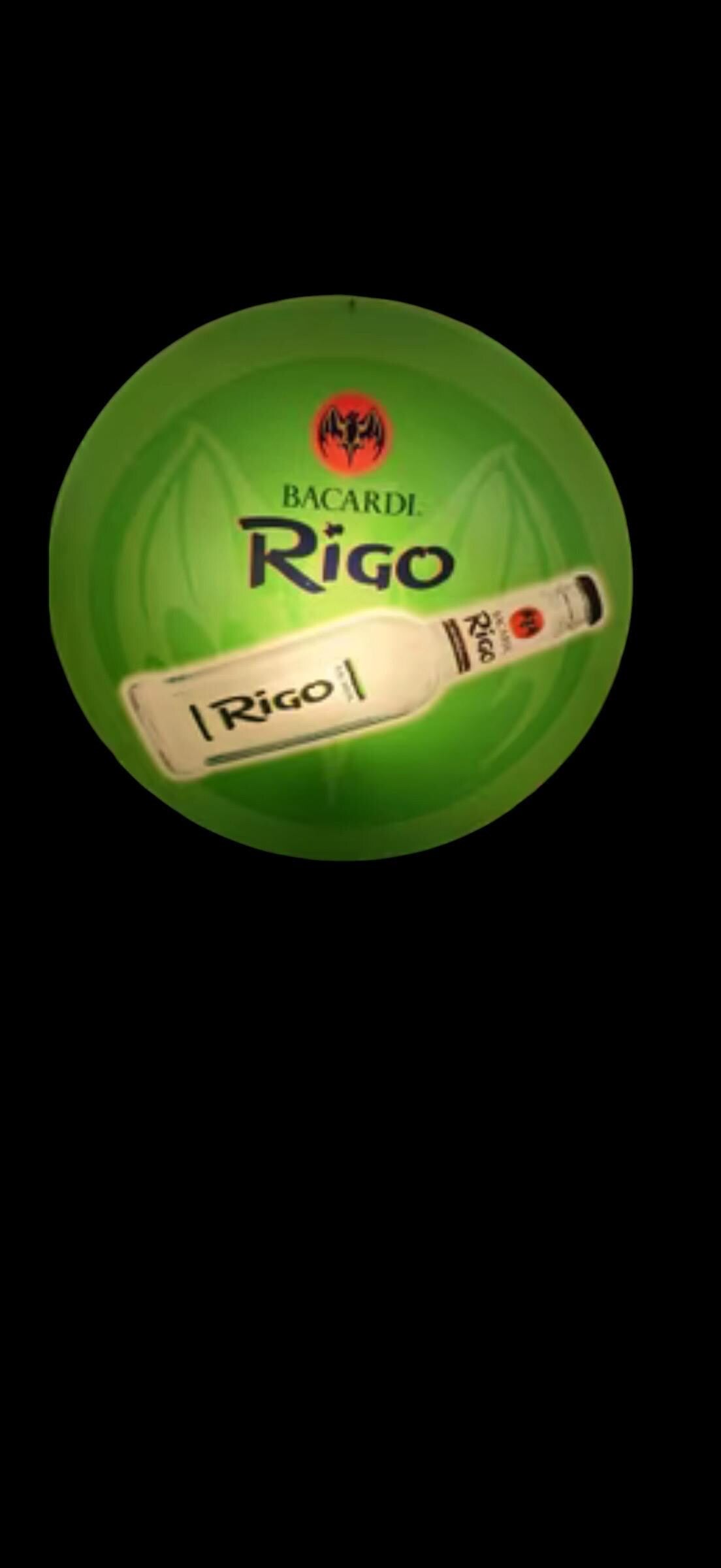 Vintage Bacardi Rigo Advertising Wall Light 57 cm – Bar Sign Lamp 1990s–2000s Lichtreclame light commercial - gameroom lamp
