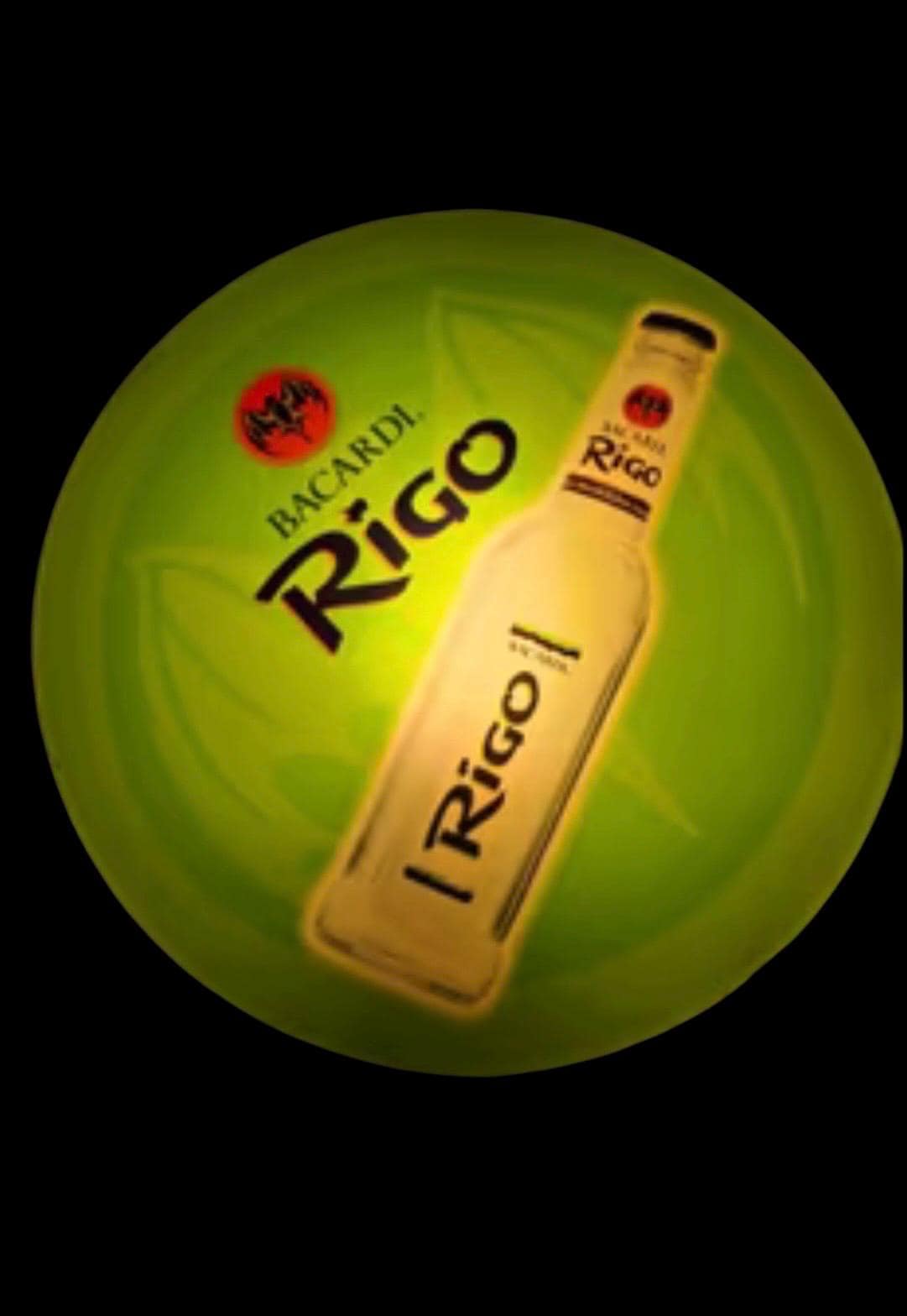 Vintage Bacardi Rigo Advertising Wall Light 57 cm – Bar Sign Lamp 1990s–2000s Lichtreclame light commercial - gameroom lamp