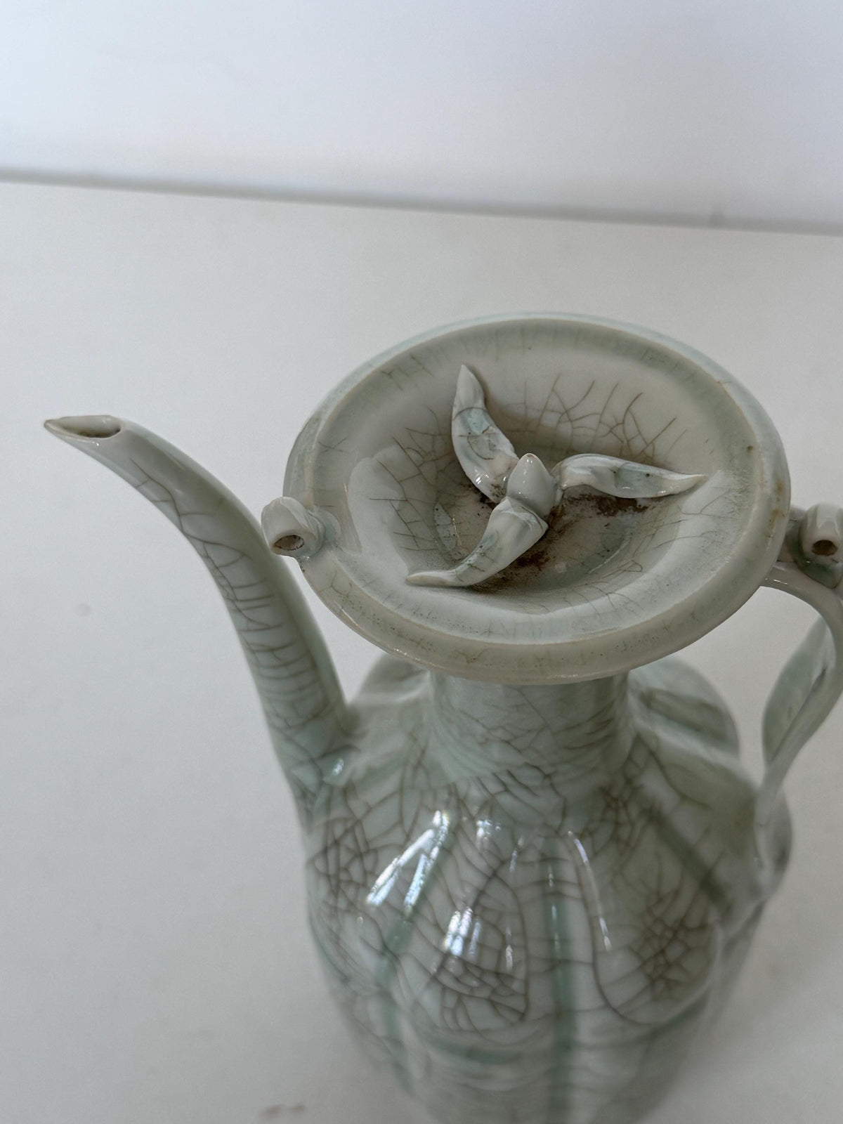 Chinese Qingbai Celadon Ewer Qing Dynasty Republic Period 19th 20th Century