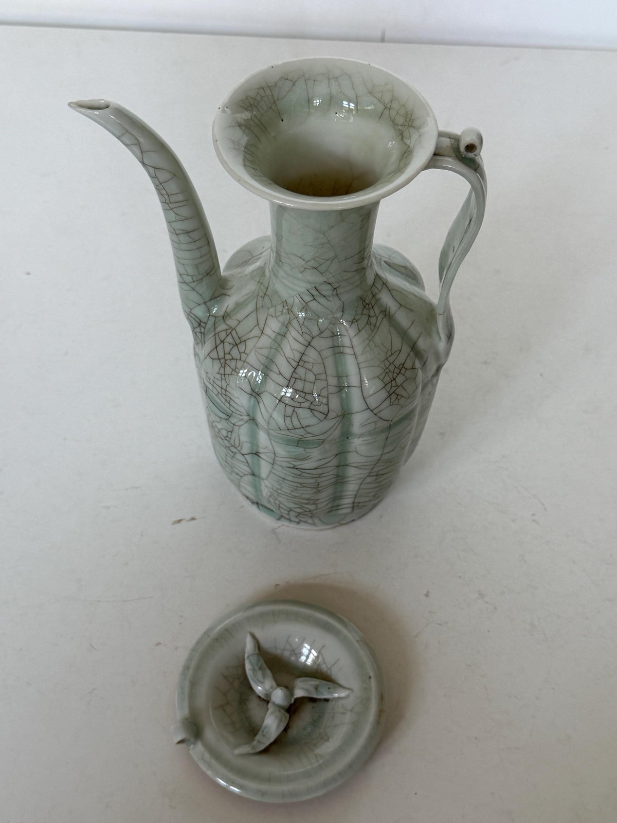 Chinese Qingbai Celadon Ewer Qing Dynasty Republic Period 19th 20th Century