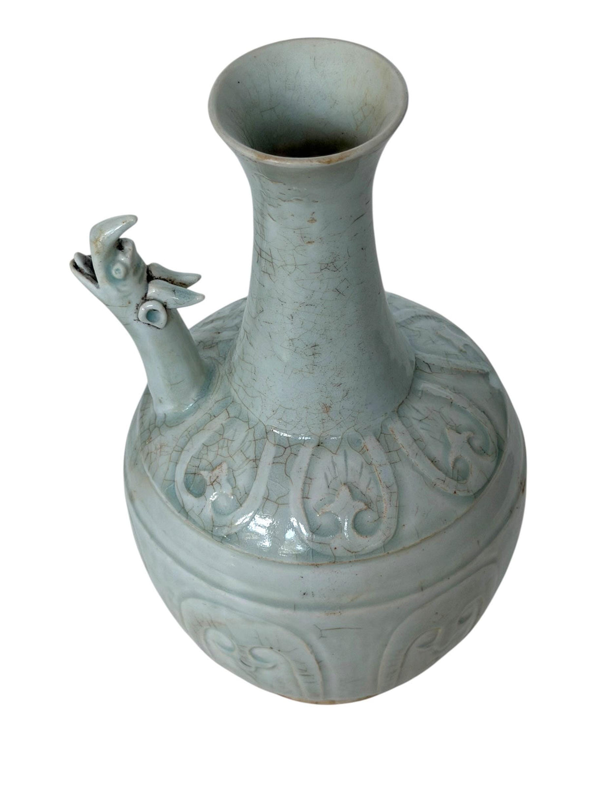 Pair of Chinese Qingbai Celadon Ewer Qing Dynasty Republic Period