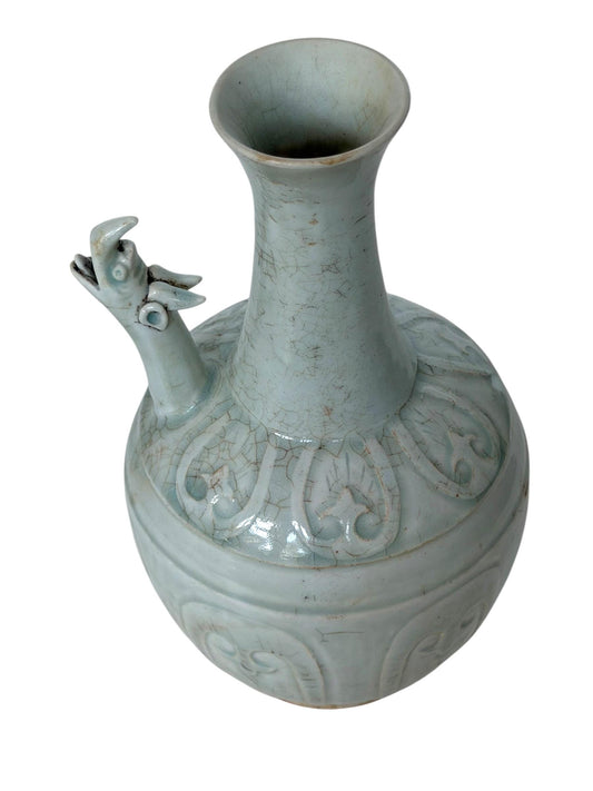 Pair of Chinese Qingbai Celadon Ewer Qing Dynasty Republic Period