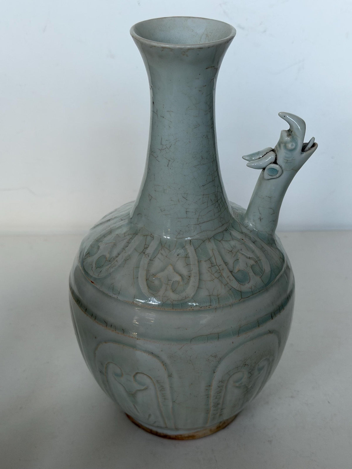 Pair of Chinese Qingbai Celadon Ewer Qing Dynasty Republic Period