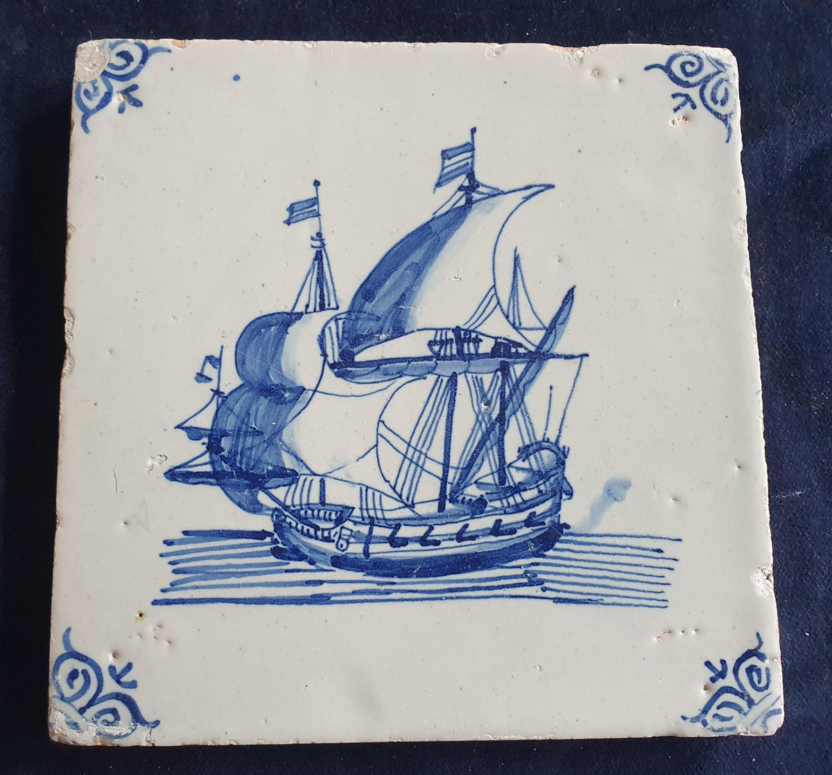 Delft tile was produced around 1660.  shiptile