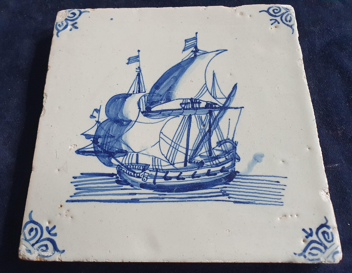 Delft tile was produced around 1660.  shiptile