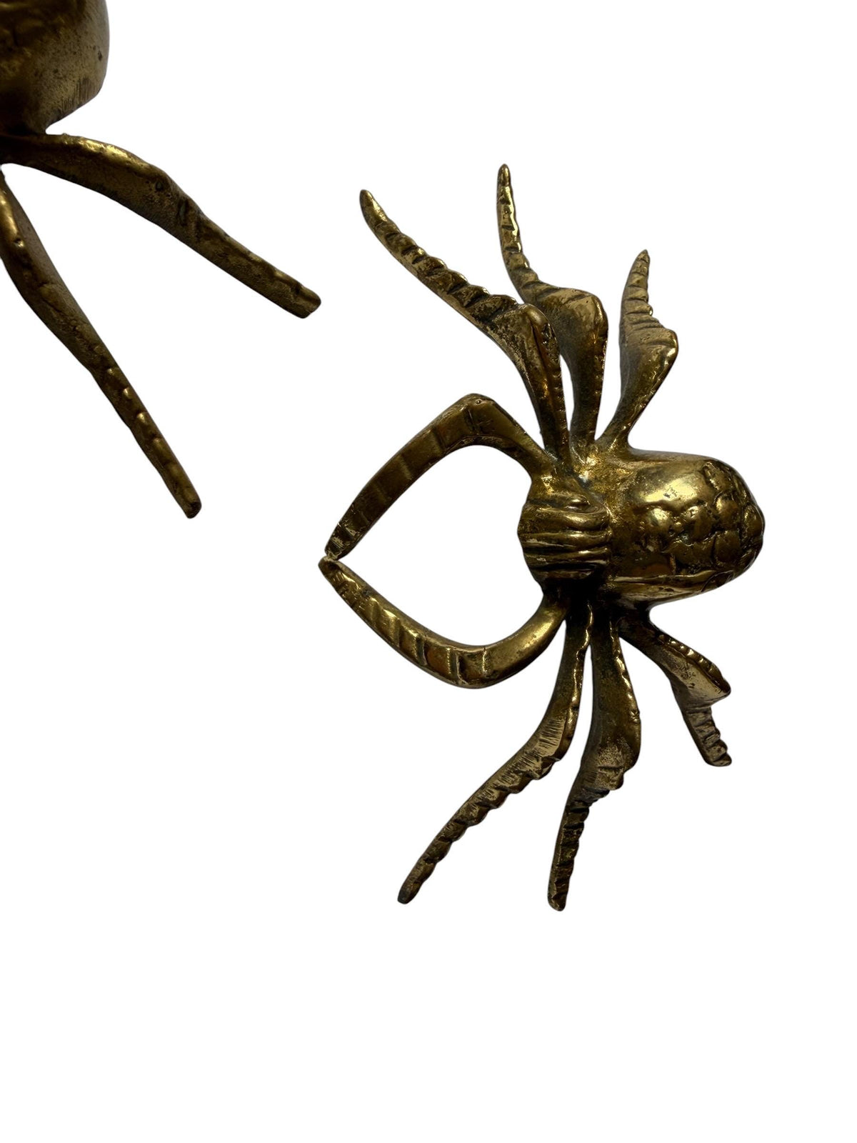 Vintage spider and crab – Set of 5 bronze / brass / copper display figurines - largest 11 cm geleedpotigen collectable items