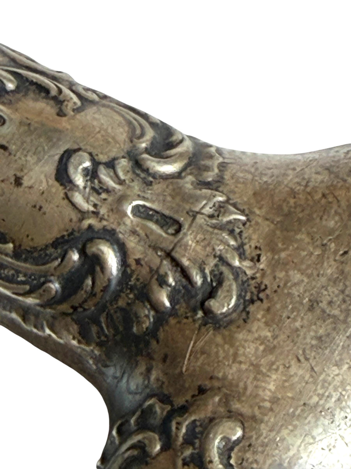 antique walking cane stick with  silver, marked, european collection, gentlemen's flannel stick