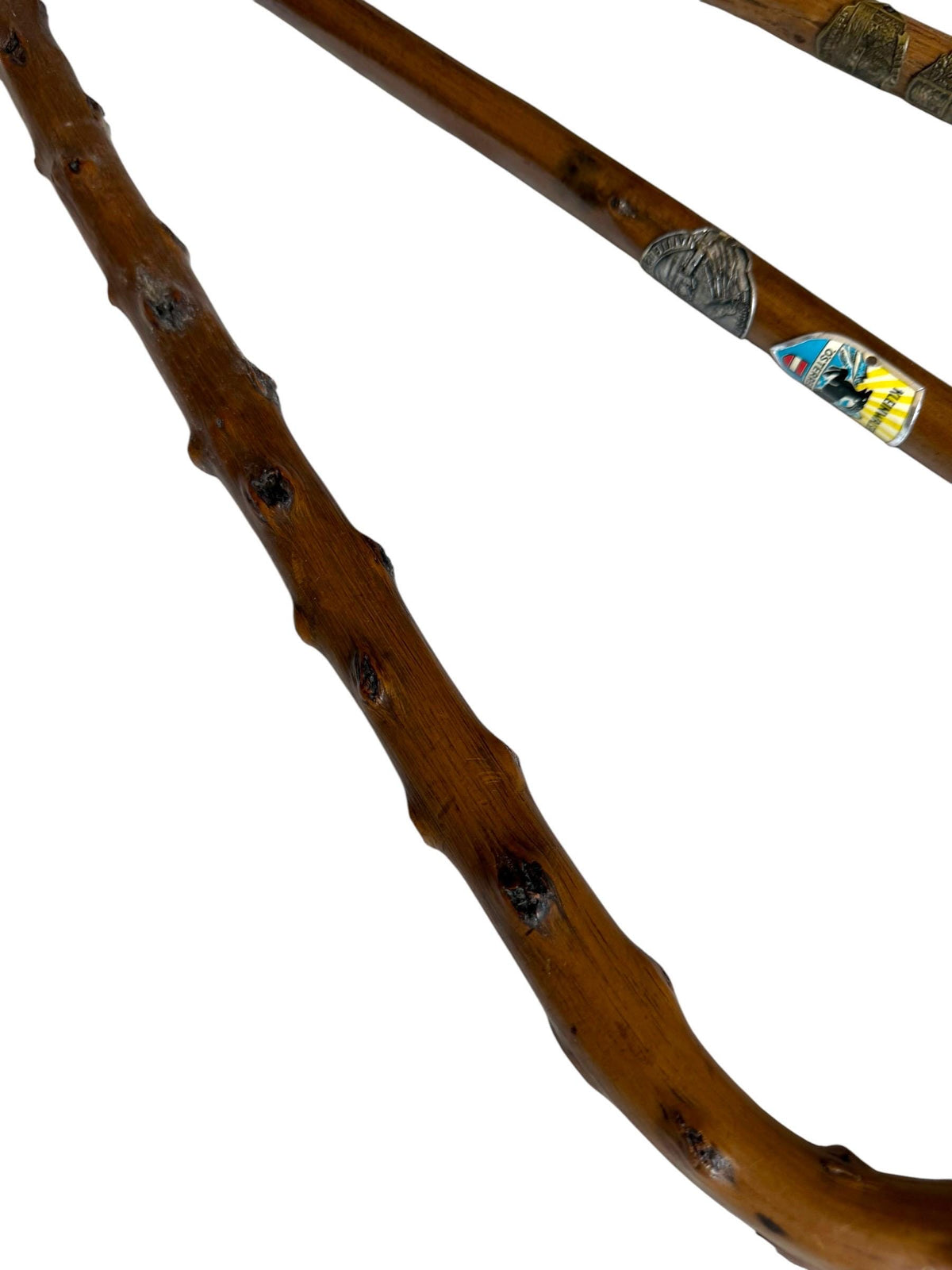 antique walking cane stick 3  , european collection, gentlemen's flannel stick. Mountain bavaria austria swiss early tourism