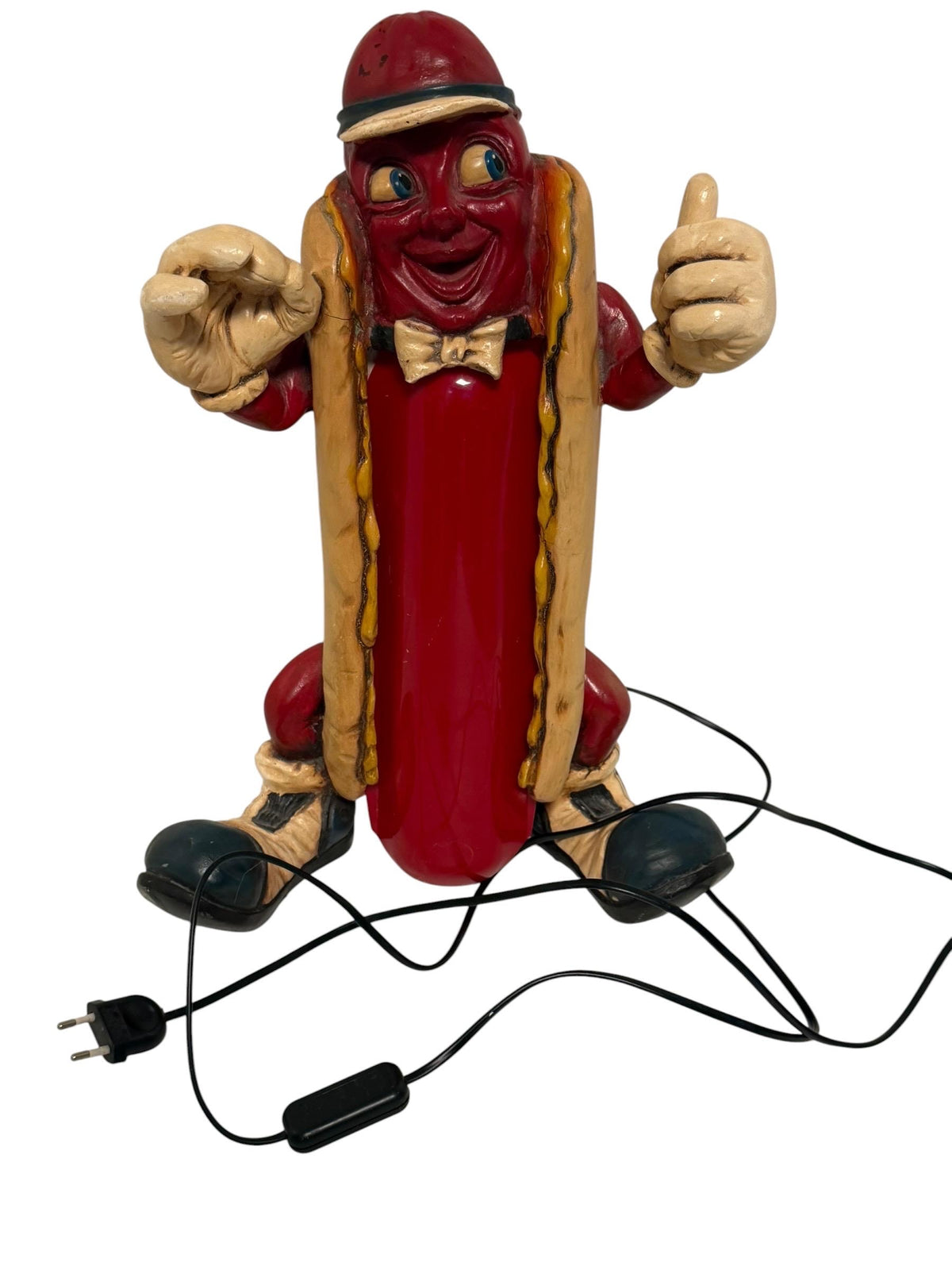 Hot Dog lamp Advertising Figure 49 cm Retro American Diner Restaurant Lamp sixties almost half meter! Vintage fastfood commercial table lamp