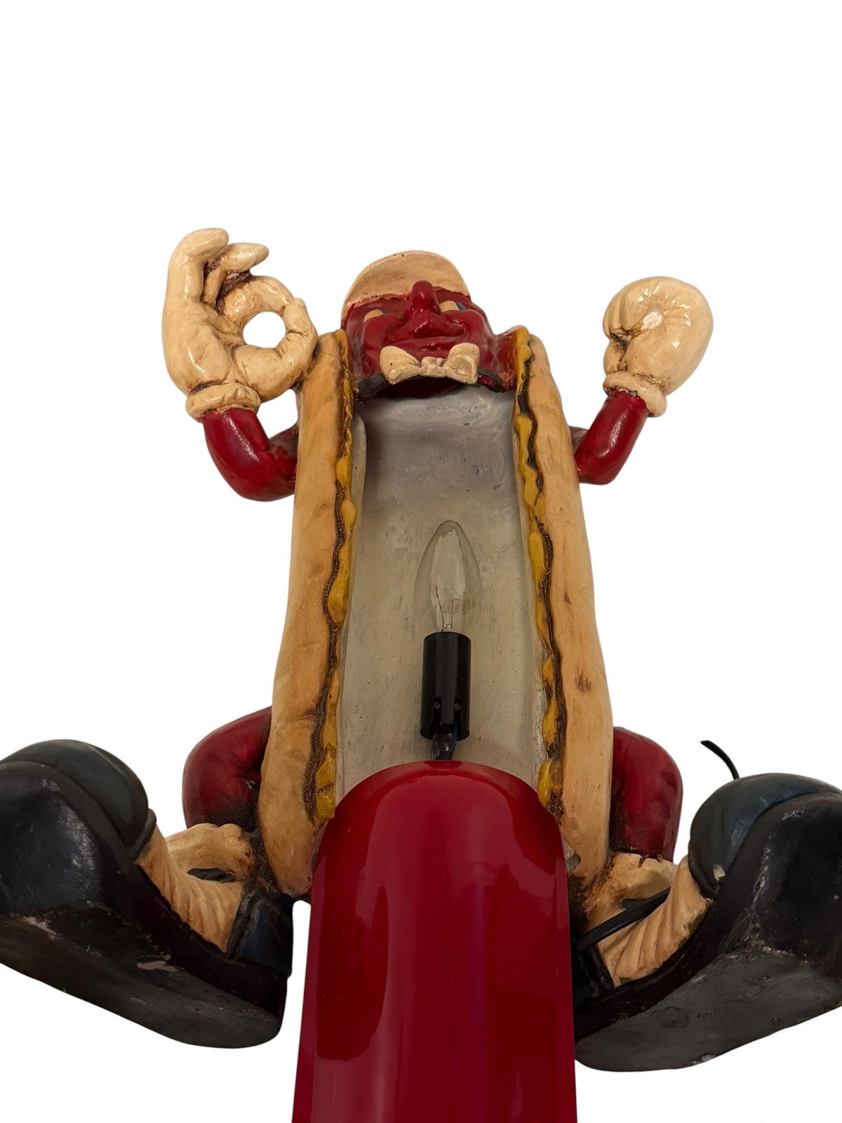 Hot Dog lamp Advertising Figure 49 cm Retro American Diner Restaurant Lamp sixties almost half meter! Vintage fastfood commercial table lamp