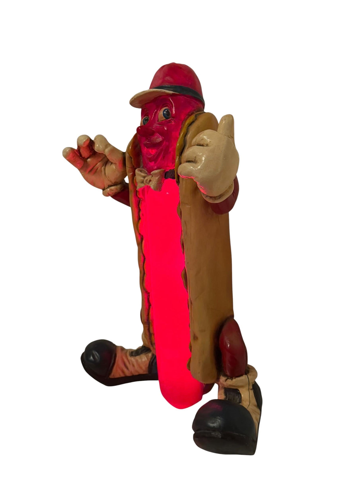 Hot Dog lamp Advertising Figure 49 cm Retro American Diner Restaurant Lamp sixties almost half meter! Vintage fastfood commercial table lamp