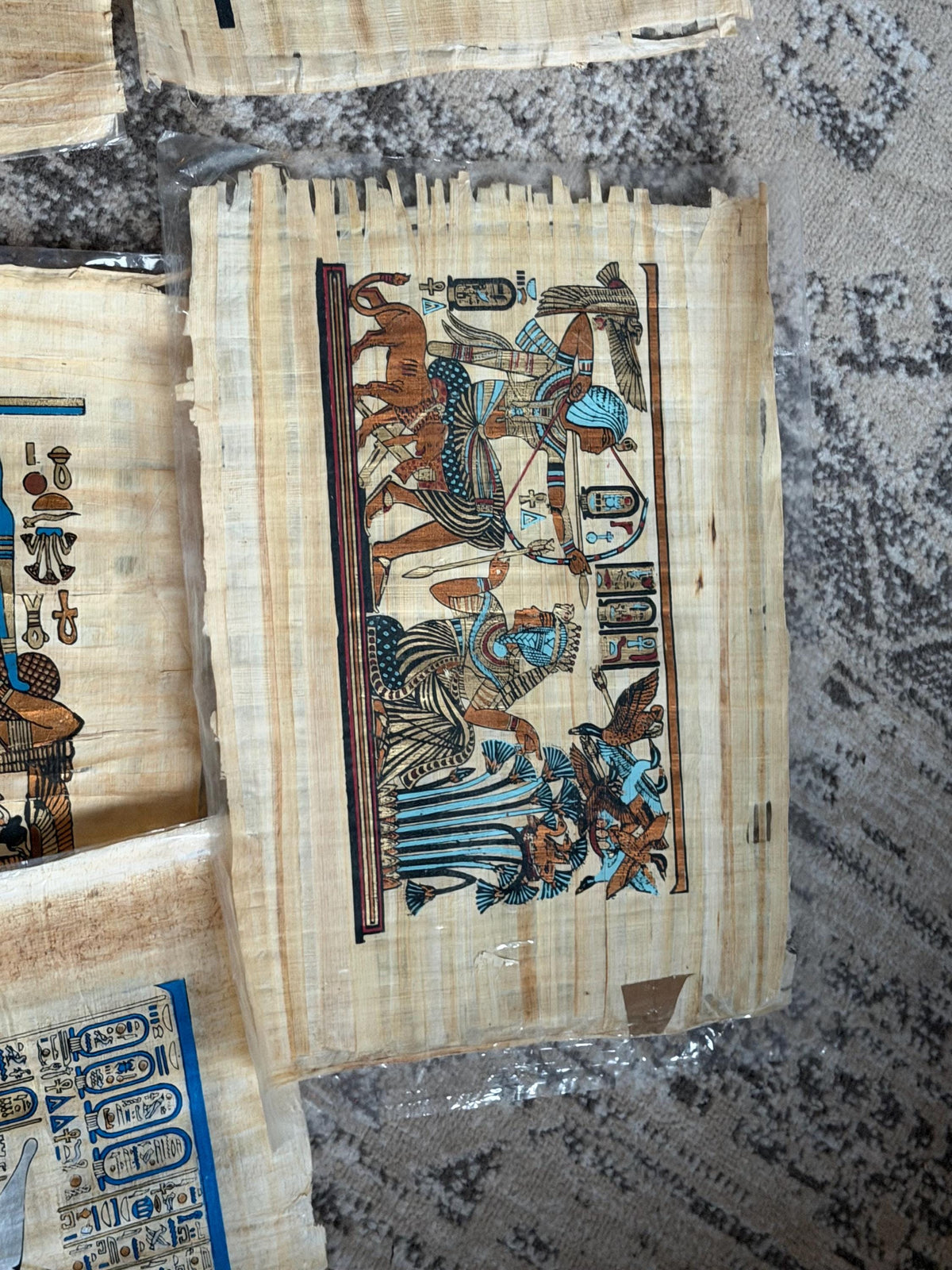 Papyrus schilderijen egypte 12 stuks