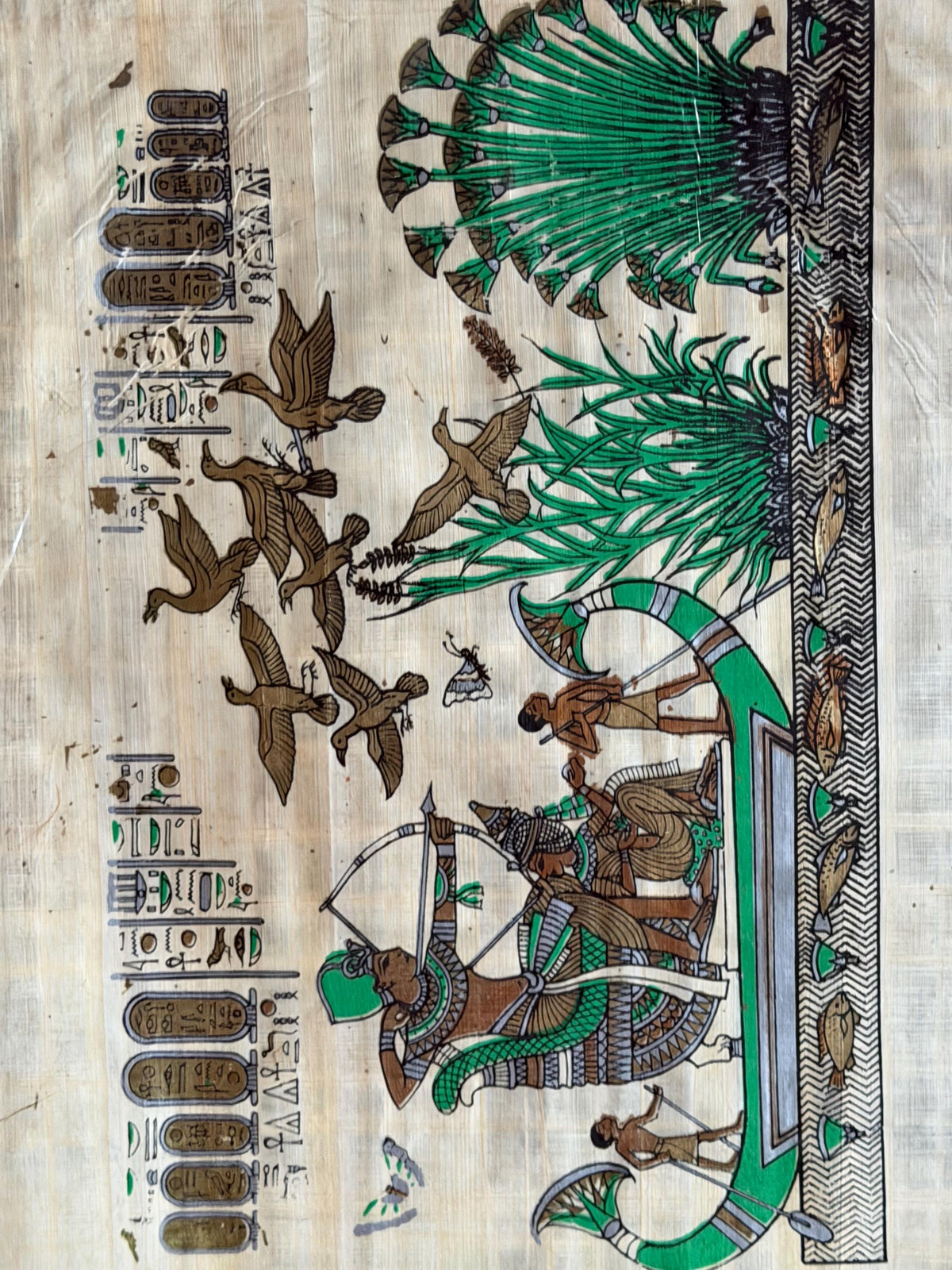 Papyrus schilderijen egypte 12 stuks