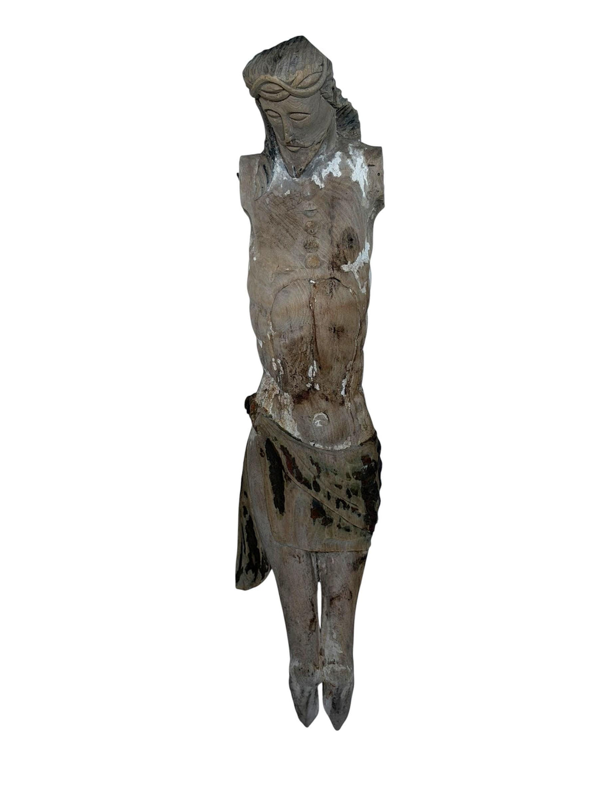 18th Century Bohemian Corpus Christi, Hand-Carved Limewood with Original Polychromy, ca 1750-1775  Religious Sculpture