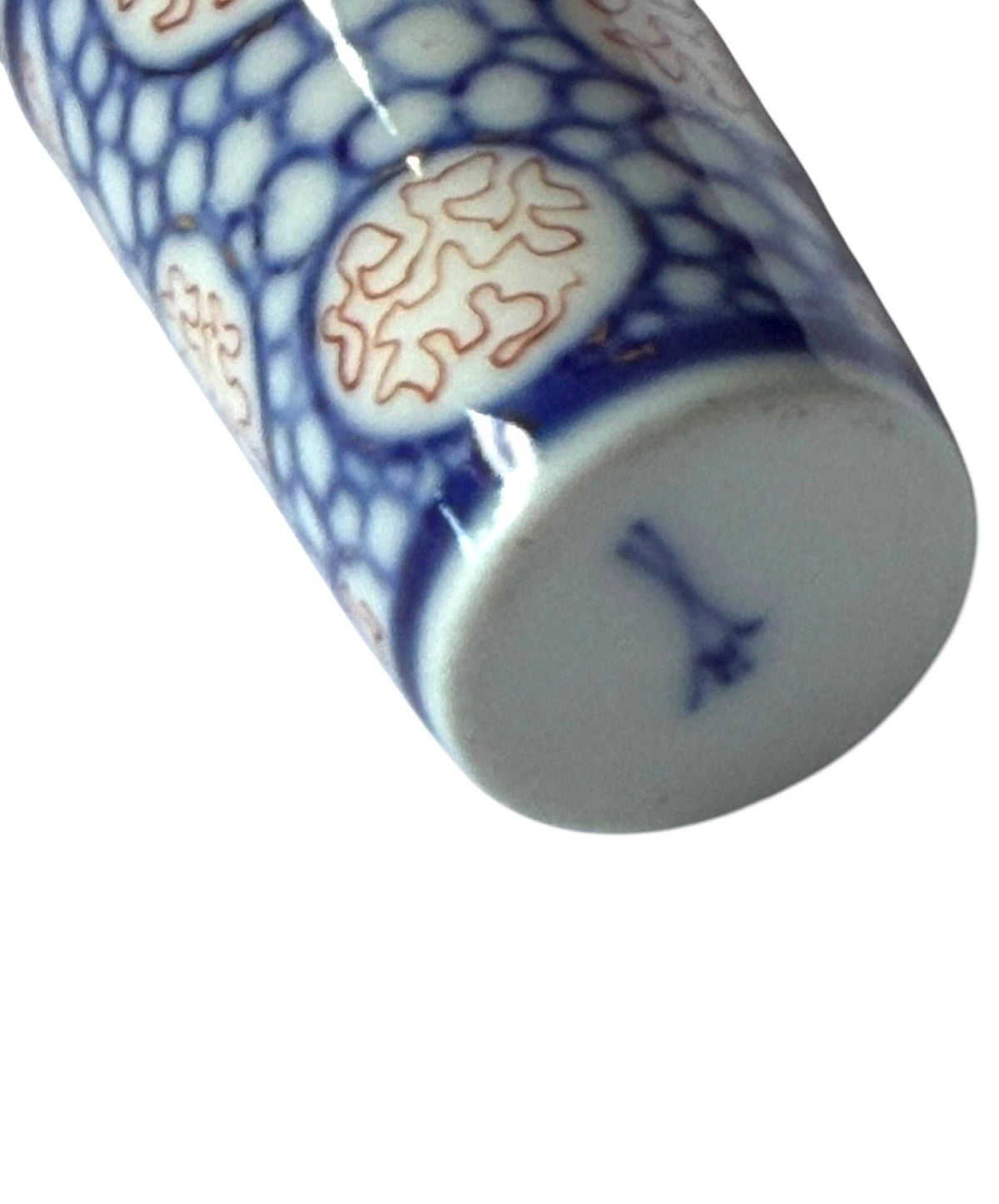 19th Century Meissen Porcelain Scent Bottle with Hallmarked Silver Mount, antique 1850-1875