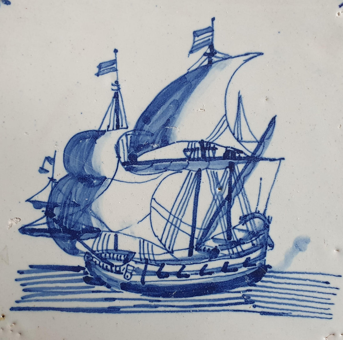Delft tile was produced around 1660.  shiptile