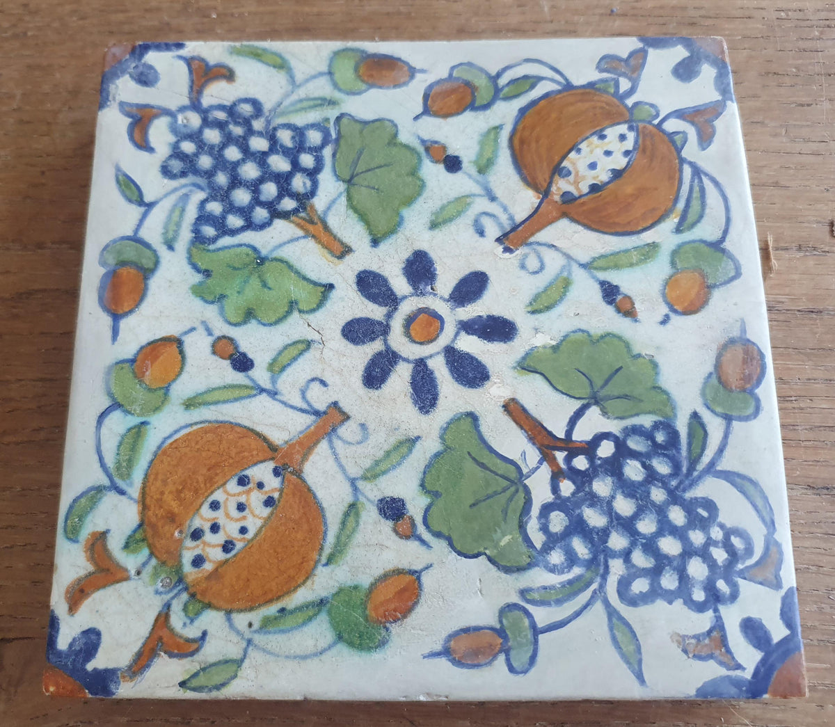 Ornament tile' was produced around 1630 Rare  Ornamenttile
